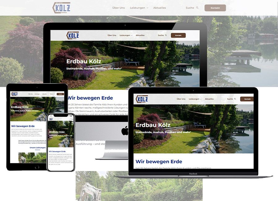 neue Homepage ab € 999.- Koelz Erdbau