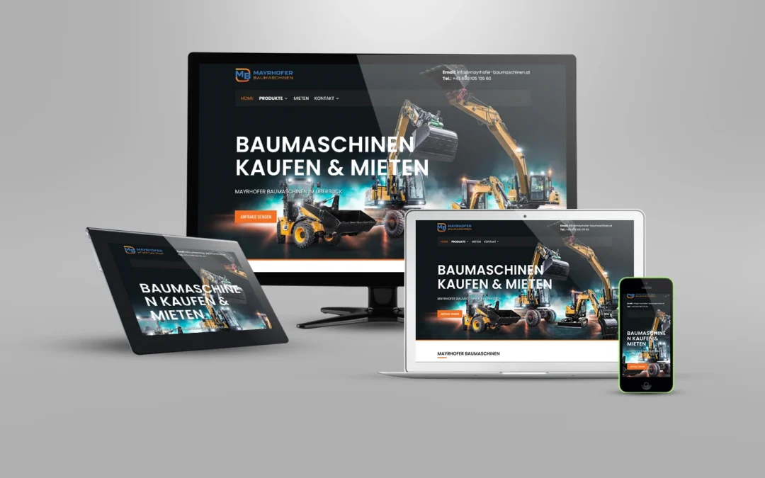 Webseite Mayrhofer Baumaschinen